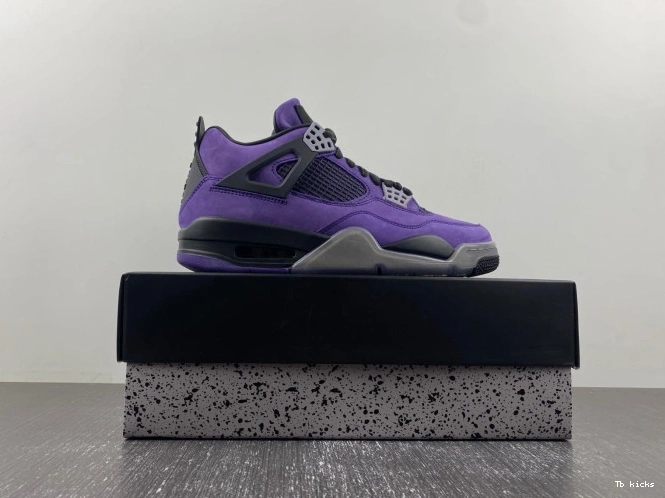 Cheap TBK x 4 Travis Scott Jordan Suede Purple Air 0819